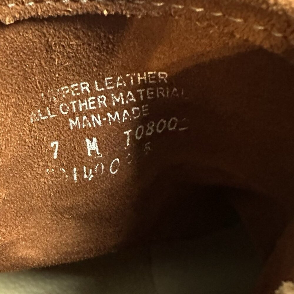 Vintage Distressed Moto Engineer Boots Brown Leather Suede MaxiTred Women's 7M - Picture 11 of 11